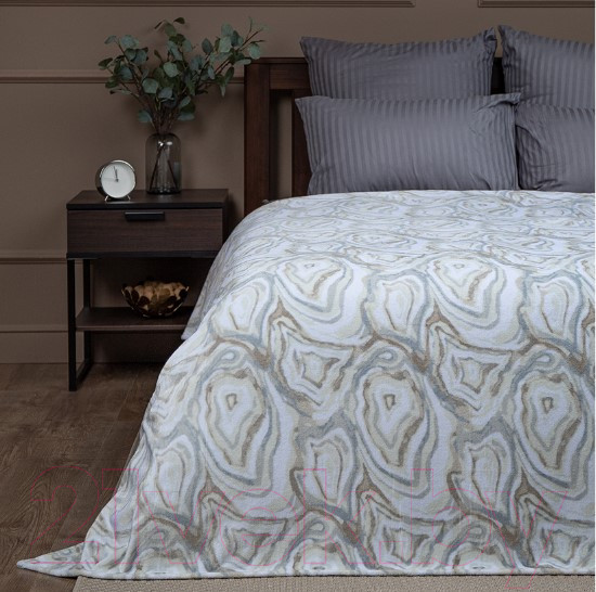 Изображение товара Плед TexRepublic Absolute Flannel Минерал 200x220 / 44051 (серый/бежевый/белый)
