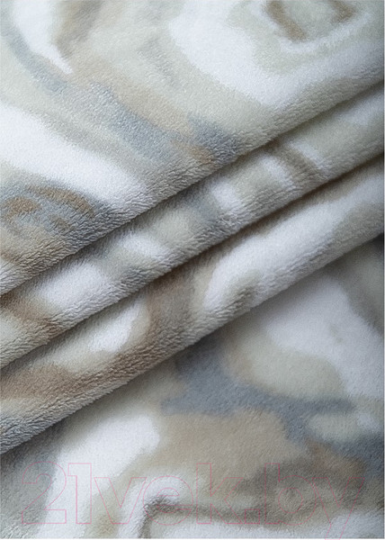 Изображение товара Плед TexRepublic Absolute Flannel Минерал 200x220 / 44051 (серый/бежевый/белый)