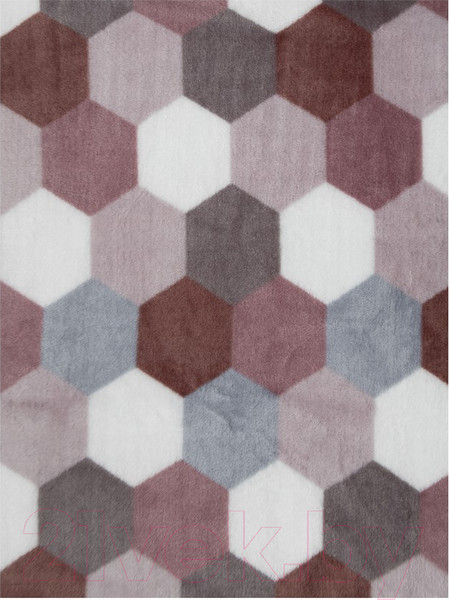 Изображение товара Плед TexRepublic Absolute Flannel Мозаика-соты 200x220 / 44106 (серый/бежевый)