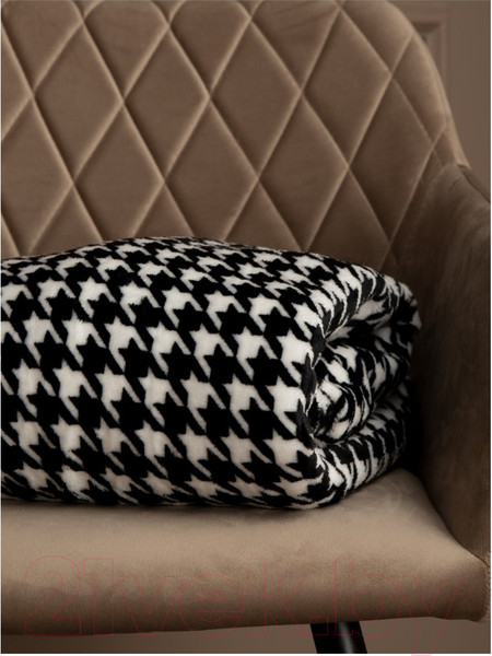Изображение товара Плед TexRepublic Absolute Flannel Гусиная лапка 200x220 / 44108 (черный/белый)