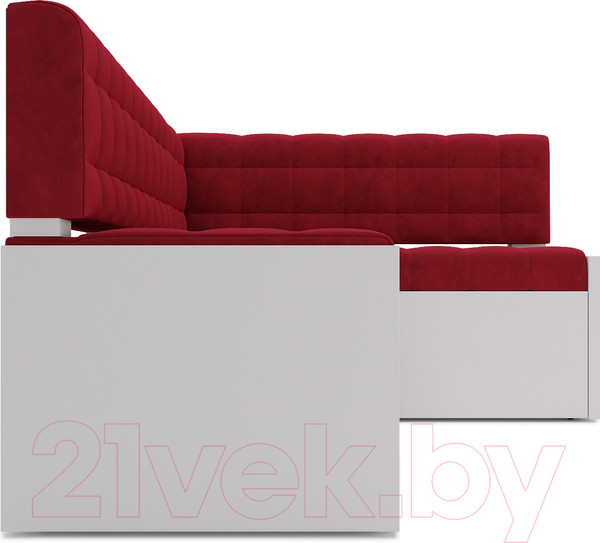 Изображение товара Уголок кухонный мягкий Mebel-Ars Ганновер правый 178x82x103 (кордрой красный)