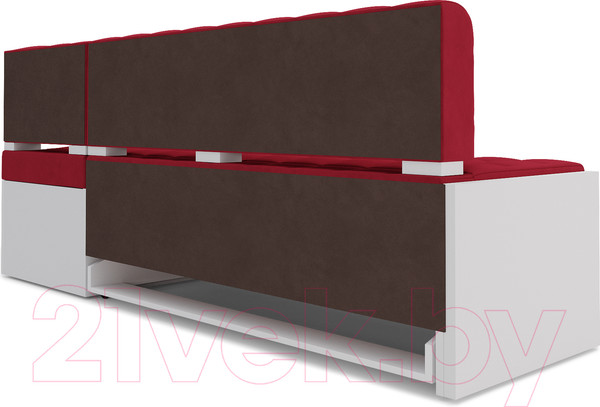 Изображение товара Уголок кухонный мягкий Mebel-Ars Ганновер правый 178x82x103 (кордрой красный)