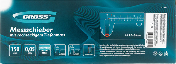 Изображение товара Штангенциркуль Gross 31671