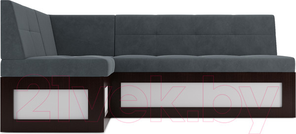 Изображение товара Уголок кухонный мягкий Mebel-Ars Нотис левый 207x82x132 (велюр серо-синий HB-178 26)