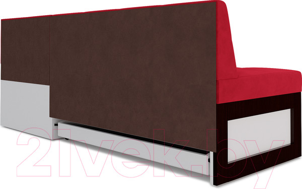 Изображение товара Уголок кухонный мягкий Mebel-Ars Нотис правый 187x82x112 (кордрой красный)
