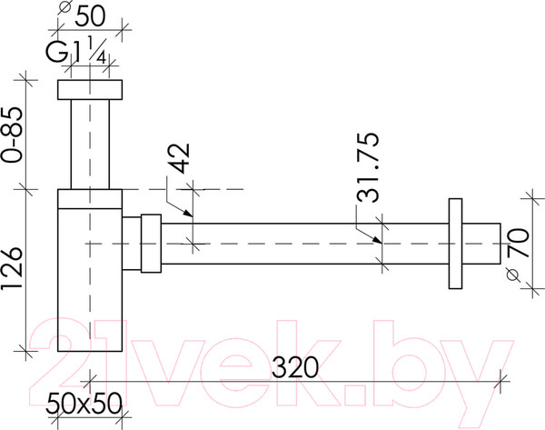 Изображение товара Сифон Ceramica Nova 70002CH