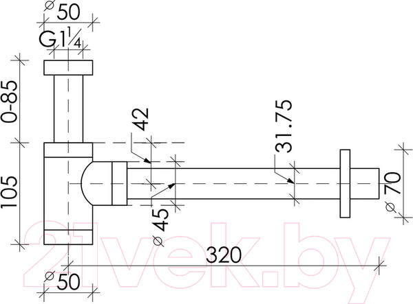 Изображение товара Сифон Ceramica Nova 70001CH