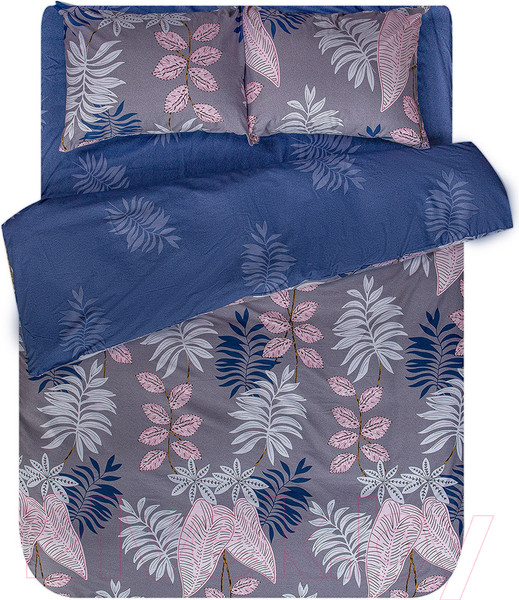 Изображение товара Комплект постельного белья Amore Mio Сатин Forest 2.0 / 53401 (серый/синий/розовый)