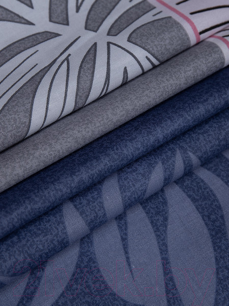 Изображение товара Комплект постельного белья Amore Mio Сатин Forest 2.0 / 53401 (серый/синий/розовый)