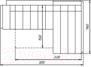 Изображение товара Диван угловой Lama мебель Эдисон правый (Palermo-227 Moss Green)