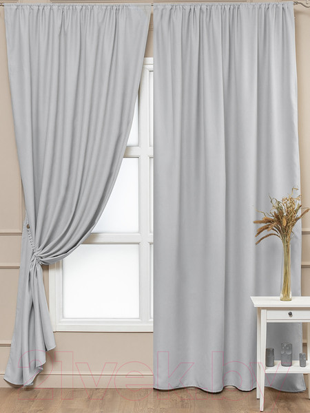 Изображение товара Комплект штор Amore Mio Блэкаут однотонный 6ML Milan-20 150x270 / 57282 (серый)