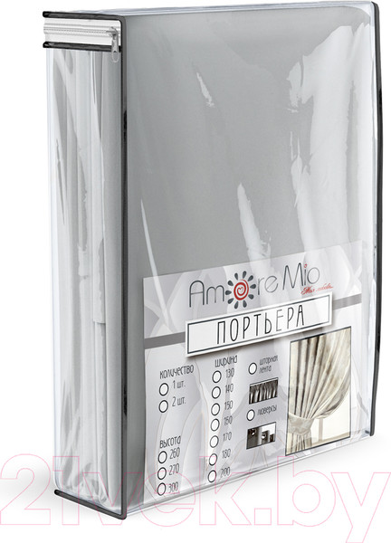 Изображение товара Комплект штор Amore Mio Блэкаут однотонный 6ML Milan-20 150x270 / 57282 (серый)
