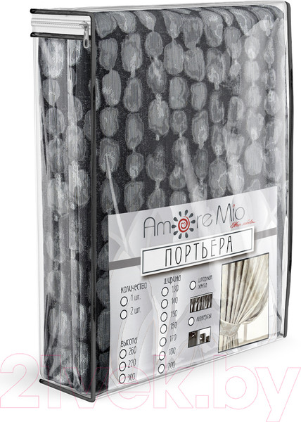 Изображение товара Комплект штор Amore Mio Жаккард 19127-01-01 150x270 / 57354 (серый)