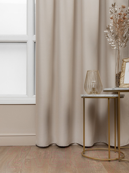 Изображение товара Комплект штор Amore Mio Блэкаут однотонный 6ML Milan-10 150x270 / 73518 (шампань)