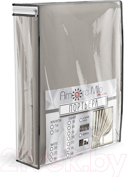 Изображение товара Комплект штор Amore Mio Блэкаут однотонный 6ML Milan-10 150x270 / 73518 (шампань)
