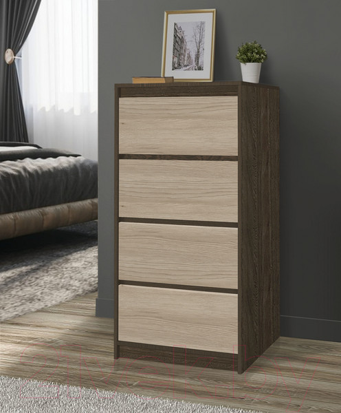 Изображение товара Комод Артём-Мебель Марсель СН 111.02 (дуб экспрессив бронзовый/дуб экспрессив песочный)