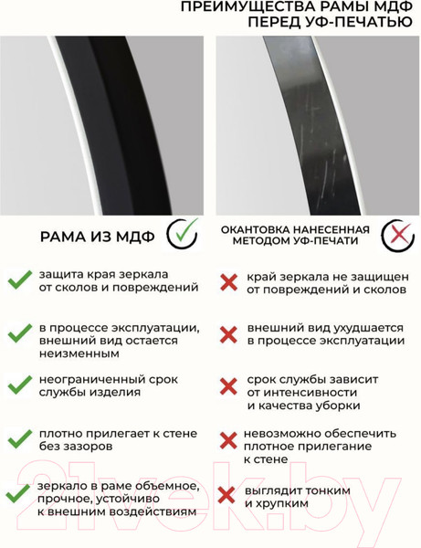 Изображение товара Зеркало Emze Color Round D90 / COLOR.90.90.KRD (красное дерево)