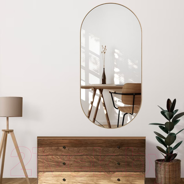 Изображение товара Зеркало Emze Loft Oval 50x100 / LOFT.50.100.DUB (дуб)