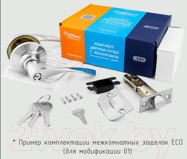 Изображение товара Ручка дверная Нора-М ЗВ2-01-STD (хром)