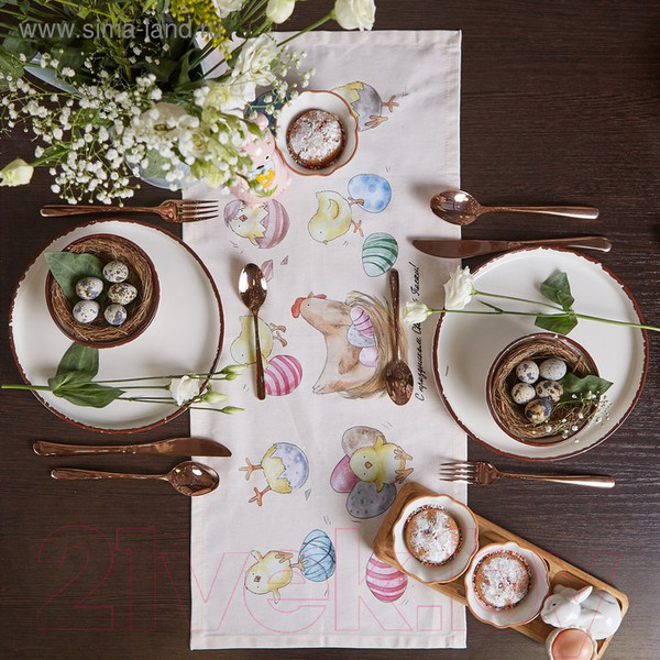 Изображение товара Дорожка на стол Этель Светлой Пасхи / 4682726 (30х70)