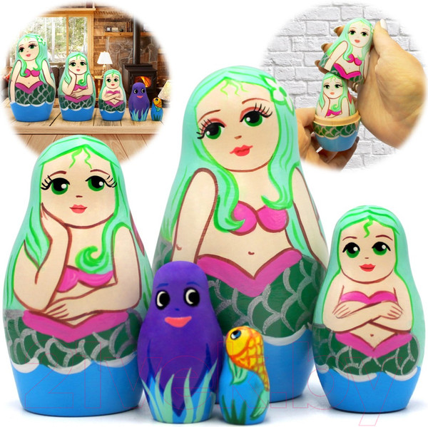 Изображение товара Матрешка сувенирная Брестская Фабрика Сувениров Русалочка / 5332