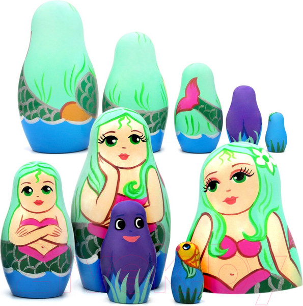 Изображение товара Матрешка сувенирная Брестская Фабрика Сувениров Русалочка / 5332