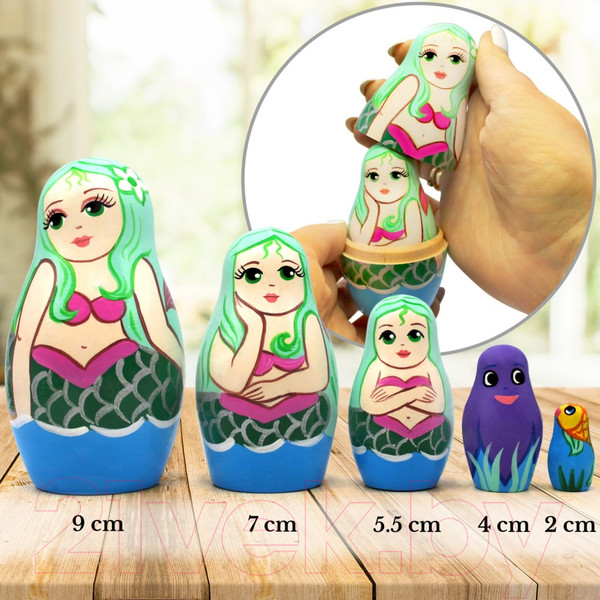Изображение товара Матрешка сувенирная Брестская Фабрика Сувениров Русалочка / 5332