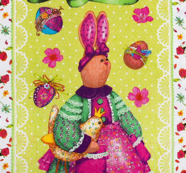 Изображение товара Полотенце Доляна Пасхальный зайчик 35х60 / 4017262