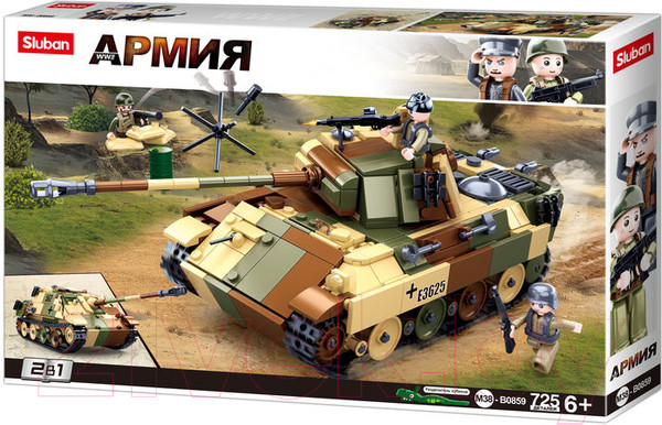Изображение товара Конструктор Sluban Армия. Штурмовой танк / M38-B0859 (725эл)