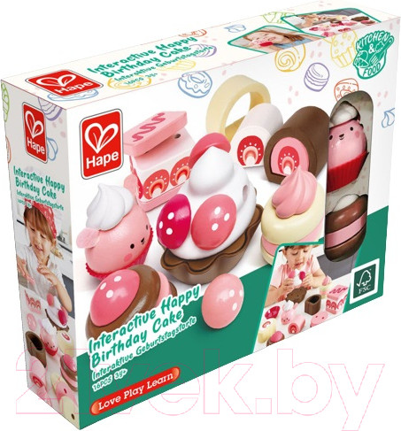 Изображение товара Набор игрушечных продуктов Hape Пирожные. Клубничный десерт / E3194_HP