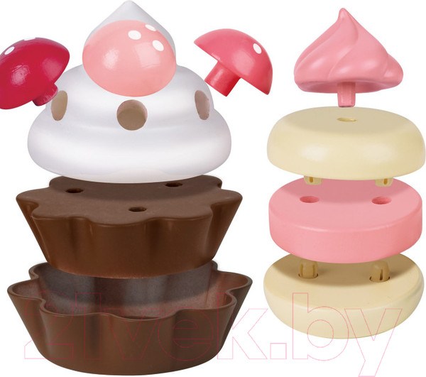 Изображение товара Набор игрушечных продуктов Hape Пирожные. Клубничный десерт / E3194_HP