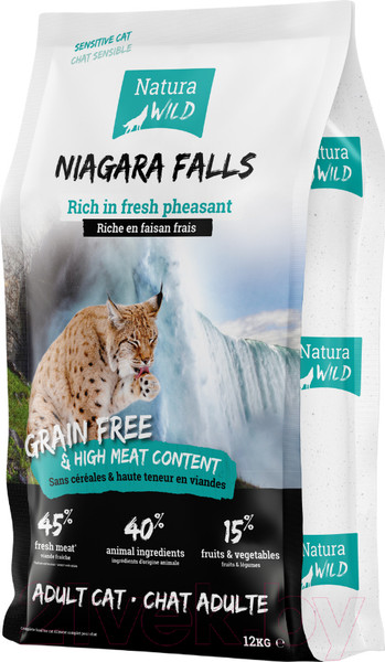 Изображение товара Сухой корм для кошек Natura Wild Cat Niagara Falls с фазаном / 585178 (12кг)