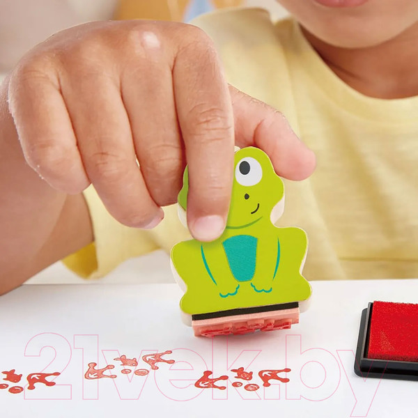 Изображение товара Набор для творчества Hape Набор штампов со следами зверей. Зверики / E1060_HP