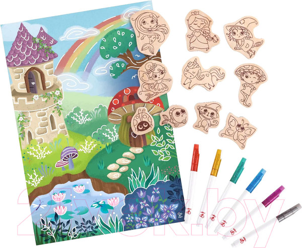 Изображение товара Набор для творчества Hape Магниты-раскраски. Магнитные персонажи / E1077_HP