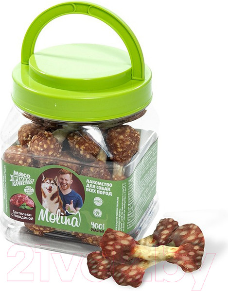 Изображение товара Лакомство для собак Molina Гантельки с говядиной / 7520 (400г)