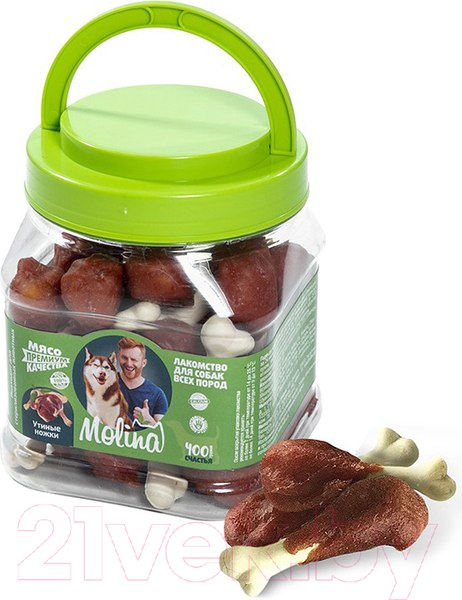 Изображение товара Лакомство для собак Molina Утиные ножки / 7667 (400г)
