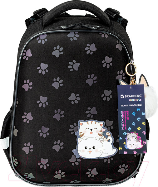 Изображение товара Школьный рюкзак Brauberg Luminous. Paws / 271366