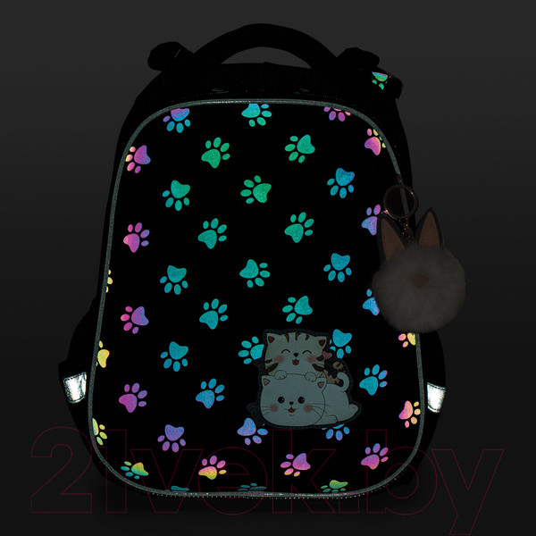 Изображение товара Школьный рюкзак Brauberg Luminous. Paws / 271366