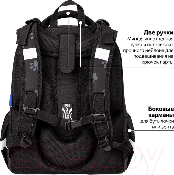 Изображение товара Школьный рюкзак Brauberg Luminous. Paws / 271366