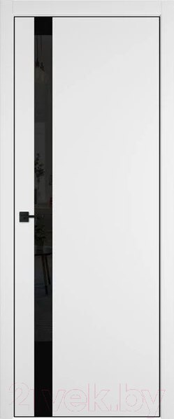 Изображение товара Дверь межкомнатная URBAN 1 SV зпп Eclipse зпз 196 80x200 (Emalex Ice/Black Edge/черный лак)