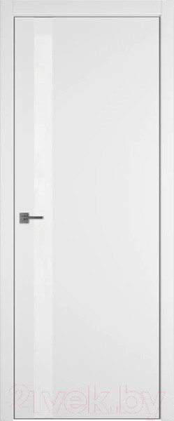 Изображение товара Дверь межкомнатная URBAN 1 SV зпп Eclipse зпз 196 80x200 (Emalex Ice/Silver Edge/белый лак)