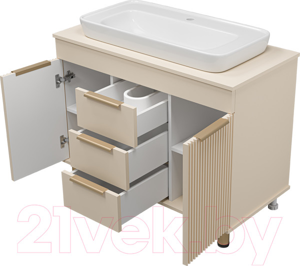 Изображение товара Тумба под умывальник Brevita Enfida 100 / ENF-06100-0343Я