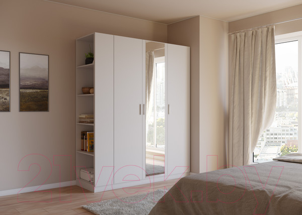 Изображение товара Шкаф Интермебель Марсель-27 / МР 01-27 (белый премиум)