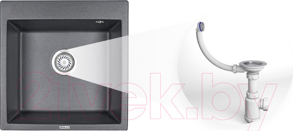 Изображение товара Мойка кухонная GRANULA GR-8201 (шварц)