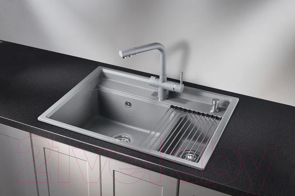 Изображение товара Мойка кухонная GRANULA KS-7302 (алюминиум)