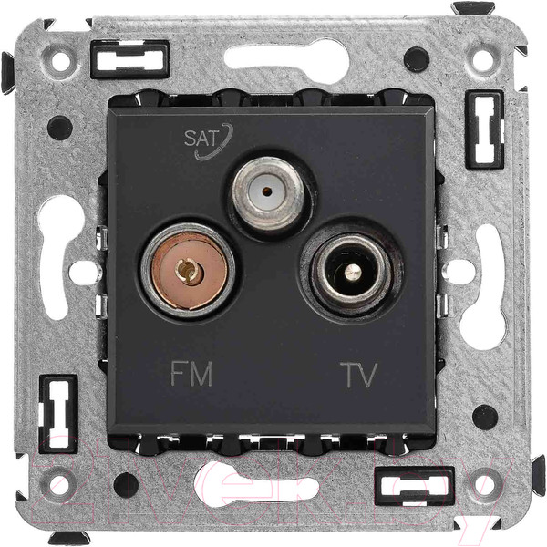 Изображение товара Розетка DKC Avanti TV-FM-SAT / 4412533 (черный матовый)