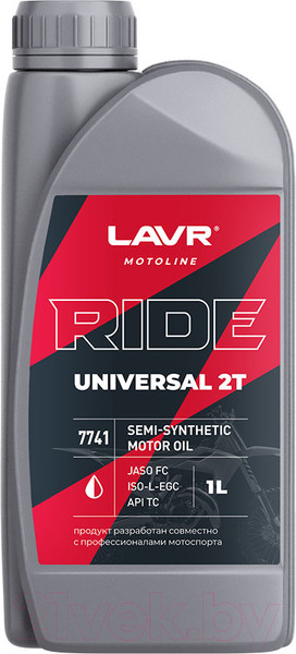 Изображение товара Моторное масло Lavr Moto Ride Universal 2Т FC / Ln7741 (1л)