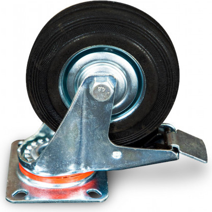 Колесо для тележки складской TOR Поворотное SCb 55 125мм с тормозом (N) / 1024167