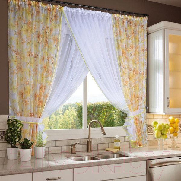 Изображение товара Штора Nivasan Сильвия 400x180 / SL.c-2 (желтый)