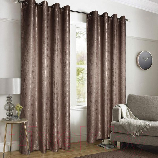 Изображение товара Комплект штор Nivasan Модерн-8 на люверсах 150x260 / Hg.Md.L-8 (коричневый)